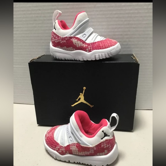 AIR JORDAN 11 RETRO LITTLE FLEX TD "WATERMELON" INFANT SZ. 4c BQ7104-106 - Picture 1 of 11